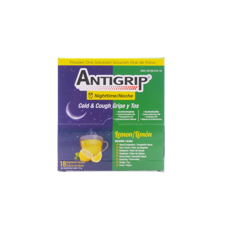 29868 - AntiGrip Tea Lemon Night Time- 18's - BOX: 24
