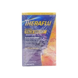 27665 - Theraflu Tea  Flu Relief Max Strength Night Time- 6 Packets - BOX: 12 / 24 Units
