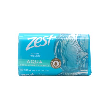 28860 - Zest Soap Bar, Aqua Con Glicerina Y Vitamina E - 135g - BOX: 72 Units
