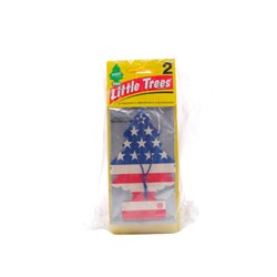 29779 - Car Freshner Little Trees America Flag - 24 Pack (Case of 6Pkg) - BOX: 6 Pkg
