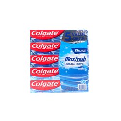 29790 - Colgate Toothpaste, MaxFresh Whitening Breath Strips, Cool Mint  - 7.3oz. (Case Of 40) - BOX: 8 x 5 Pack/ 40 Units