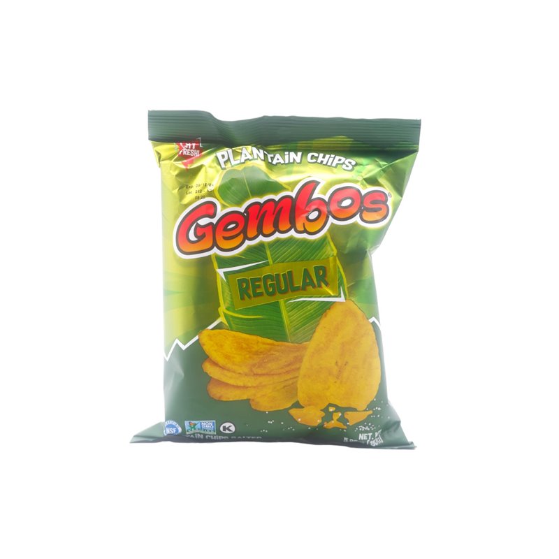 29827 - Gembos Platano (Salted Platain Chips) Regular - 5.29 oz. ( Case of 24 ) - BOX: 24 Units