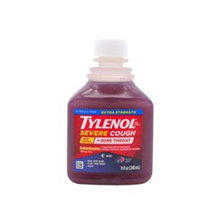29560 - Tylenol Severe Cough (Sore Throat) Blue Cap - 8 fl. oz. - BOX: 