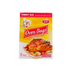 29636 - Home Select Oven Bags Turkey Size - 2 Bags. (Case Pkg 24ct) 11441-24 - BOX: 12ct