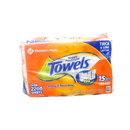 22307 - Member's Towels Paper - 15 Rolls - BOX: 15 Rolls