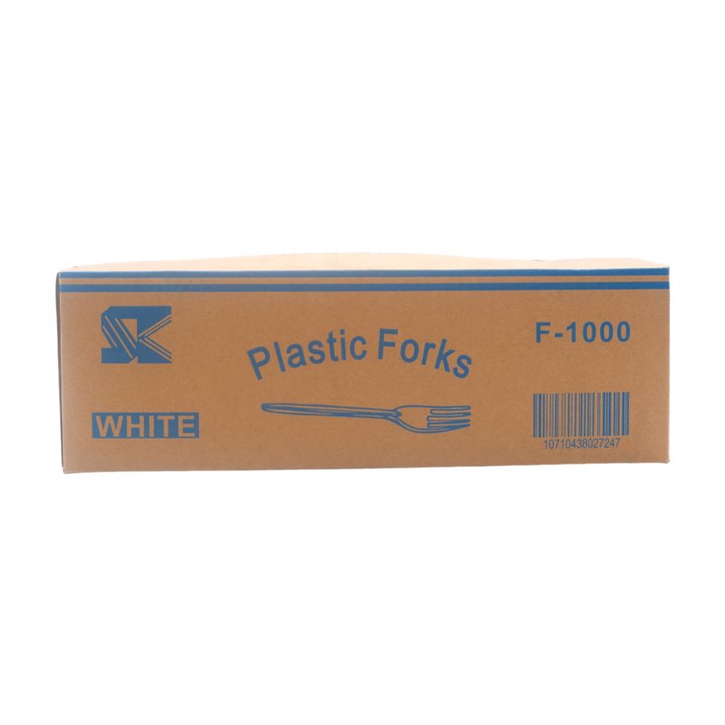 26844 - Plastic Forks Black Rap Separates - Heavy Duty 1000pcs - BOX: 