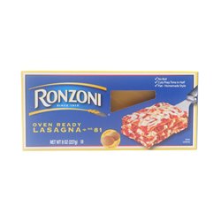 28885 - Ronzoni Lasagna No. 81 Oven Ready Egg Lasagne - 8oz. (Case of 12) - BOX: 12 Units