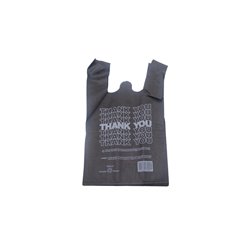 29284 - Non-Wove Vest Bag  14x8x15x200 Black - BOX: 200
