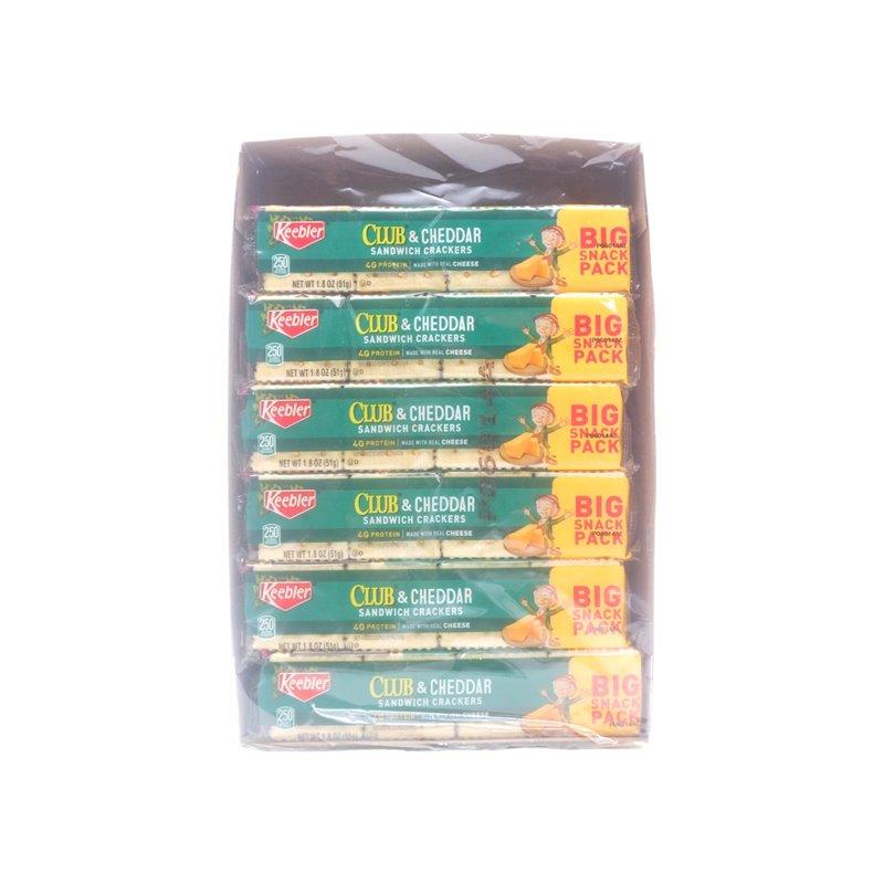 29846 - Keebler Club & White Cheddar Cheese Sandwich Crackers - 12ct/21.6 oz - BOX: 12 Box