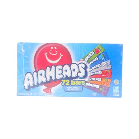 30001 - Air Heads Assorted Pack - 72 Bars.  (Case Of 15) - BOX: 15 Pkg