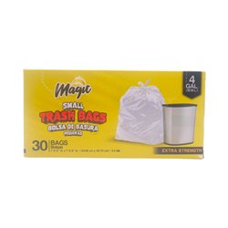 30002 - Magic Small Trash Bag, 4 Gal - 30 Bags (Case of 24) - BOX: 24