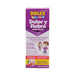 30025 - Dolex Dolor Y Fiebre Acetaminophen Children -  4floz - BOX: 