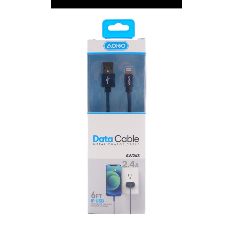 18292 - Aoko Data Cable Iphone 2.4 A - BOX: 