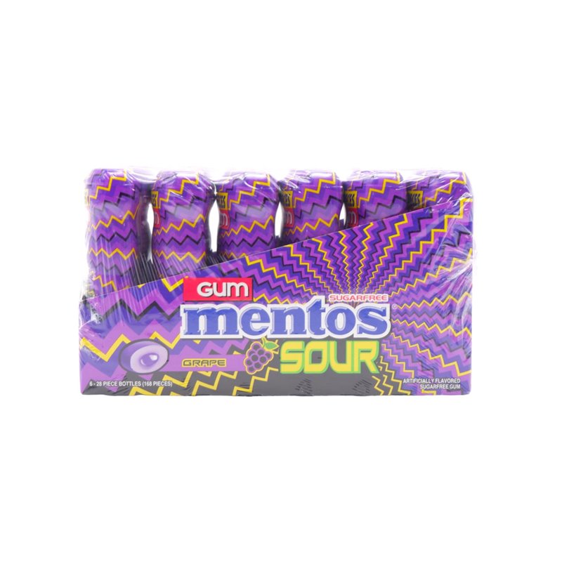 29726 - Perfetti Mentos Gum Sour Grape - 6/28pcs - BOX: 12 Pkg