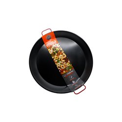 29631 - Imusa Paella Pan with Red Handle - 21.5" (55cm) - BOX: 4 Units
