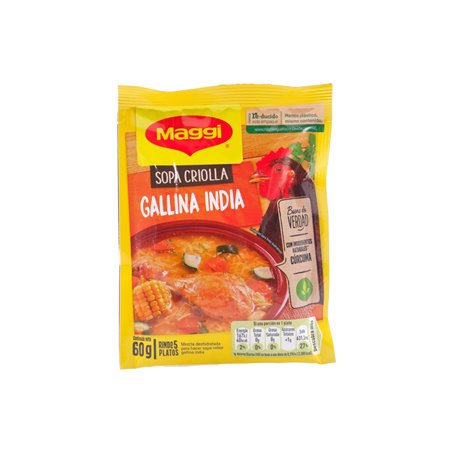 30010 - Maggi Sopa Criolla. Gallina India Con Fideos - 12ct. (Case Of 12) - BOX: 12 Pkg