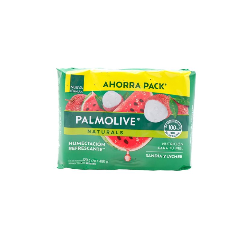 28472 - Palmolive humectacion refrescante Sandia y Lychee - 120g (Pack Of 4) - BOX: 72 Units
