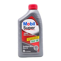 29362 - Mobil Super 5000 miles Motor Oil 10W-30 1Quart - (Case of 6) 124403 - BOX: 6