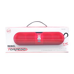 29179 - Rebel Torpedo Speaker Red. 7hrs Play Time. RBL333 - BOX: 6
