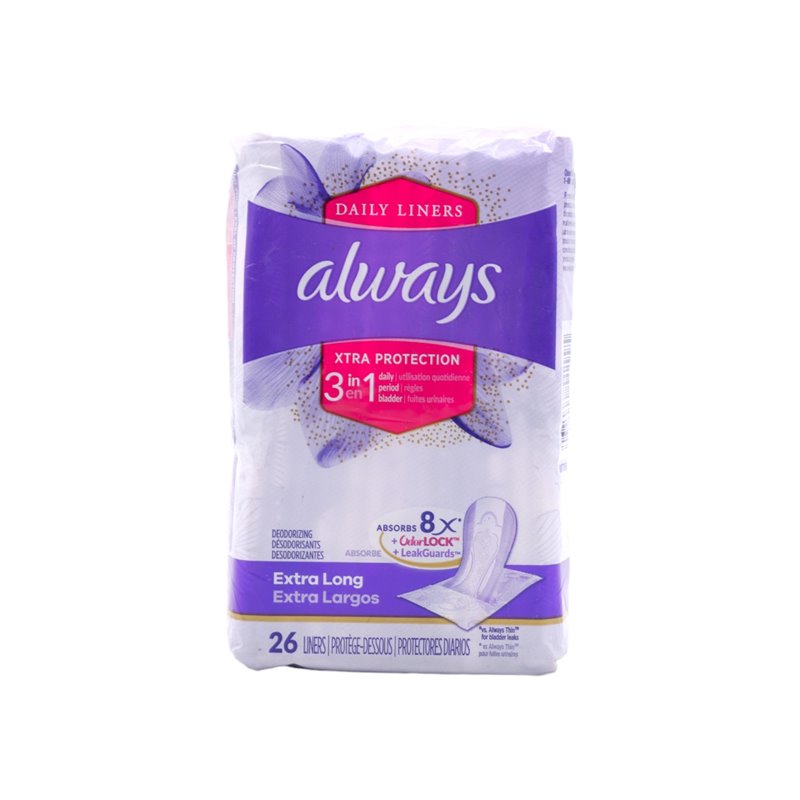 28291 - Always Extra Protection Liners - 6-22 ct (54299) - BOX: 6 Units