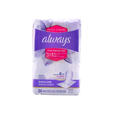 28291 - Always Extra Protection Liners - 6-22 ct (54299) - BOX: 6 Units
