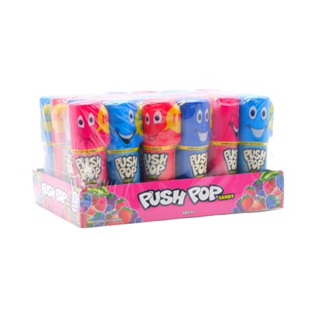 27243 - Push Pop Fruit Candy - 20ct - BOX: 24 Pkg