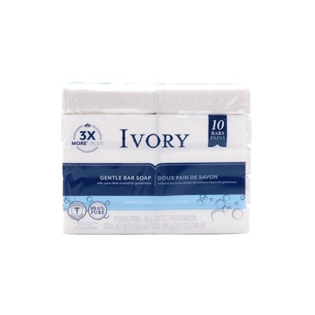 27726 - Ivory Soap Bar Original (3x More/Plus) - 3.17 oz. (10 Pack) - BOX: 12