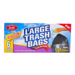 28552 - Home Select Trash Bag/Black, 30 Gal - 6 Bags (Case of 24) 10084-24 - BOX: 24