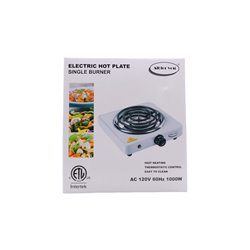 29027 - All For You. Electric Hot Plate (Estufa Electrica) - 1000 Watts.3504 - BOX: 3 Units