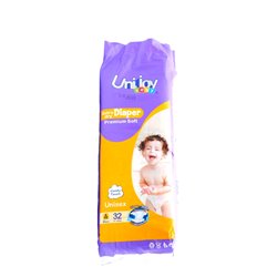 28802 - Unijoy Diapers Premiun Soft 4 -6/32ct - BOX: 4 Pkg