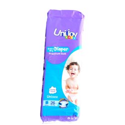 28803 - Unijoy Diapers Premiun Soft 5 -6/26ct - BOX: 4 Pkg
