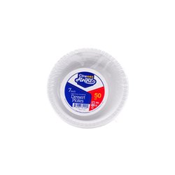 29172 - Plastic Plates Dine Away  7 inch -20/50ct. - BOX: 10 of 50