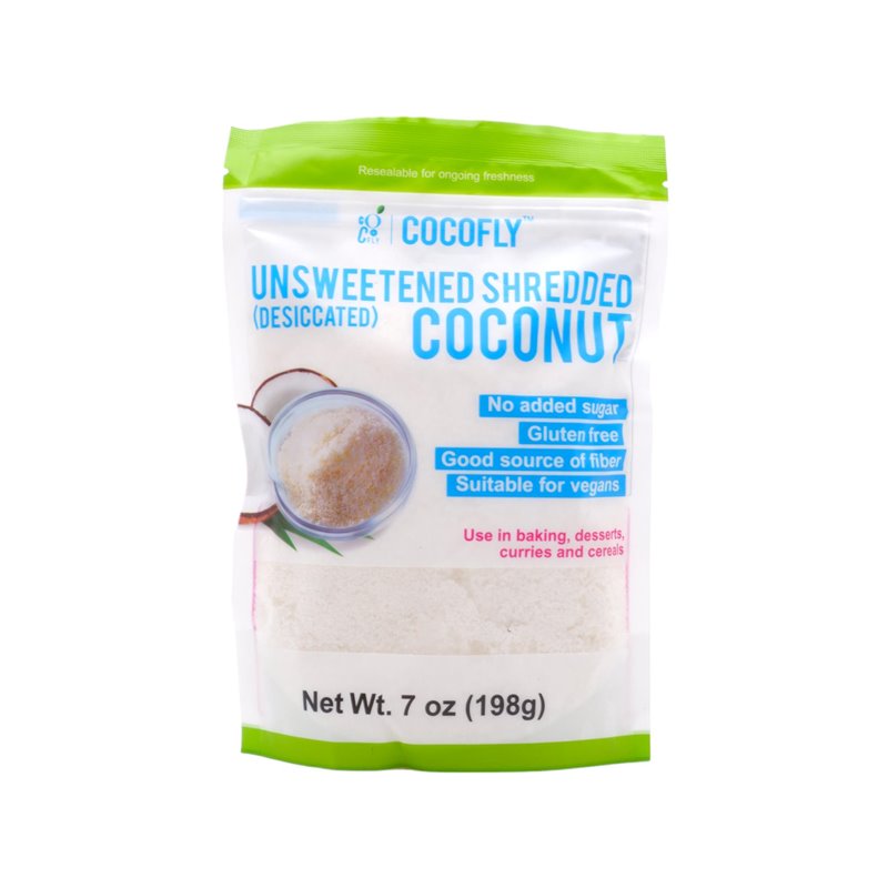 24818 - Cocofly Unsweetened Shredded Coconut - 7oz - BOX: 48 Units