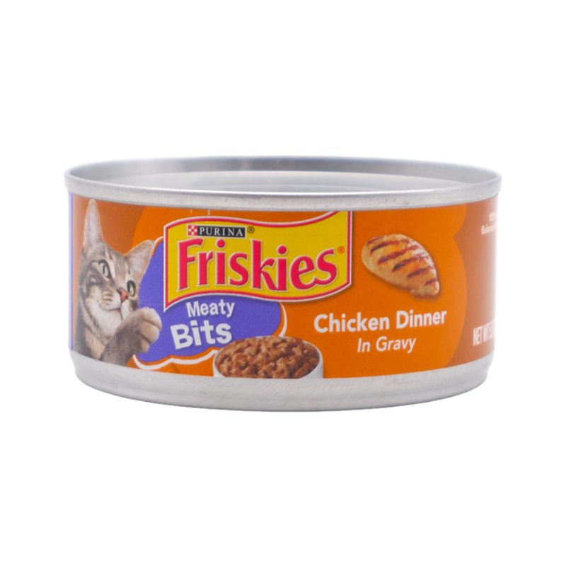 26077 - Friskies Cat Food Meaty Bit Chicken Dinner , 5.5 oz. - (24 Cans) - BOX: 24