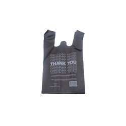 27903 - Non-Wove Vest Bag Black 1/8 200ct ( 11X5X18.5" ) - BOX: 100