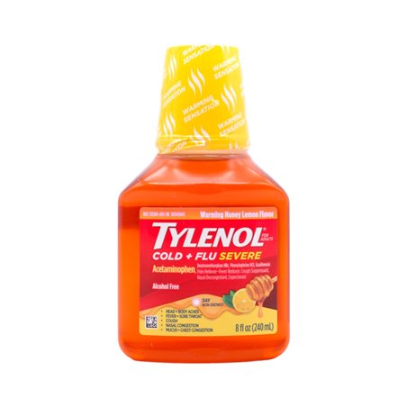 26378 - Tylenol Adults Cold Flu Severe - 8 fl. oz. - BOX: 