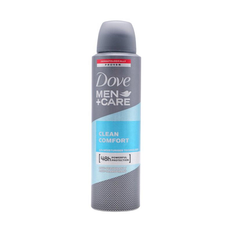 28816 - Dove Deodorant Spray, Clean Comfort - 150ml. (Case of 6) - BOX: 6 Units