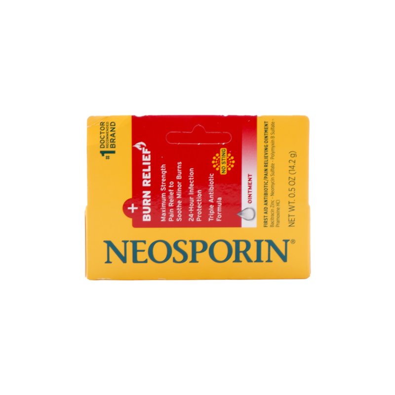 29419 - Neosporin Burn Relief Ointment, 0.5 oz - BOX: 72
