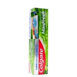 30071 - Colgate Toothpaste, MaxFresh Green Tea Ice + Toothbrush - 7.9 oz. - BOX: 36 Units
