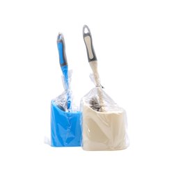 30187 - Toilet Brush & Holder Set (White/Blue).C21-16725 - BOX: 24 Units