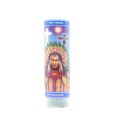 30238 - Candle Lucky Indian Spirit Green  - (Case of 12). 1240 - BOX: 12 Units