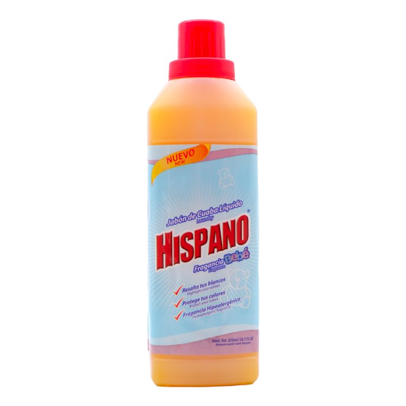 30331 - Hispano Baby Cuaba Liquid Soap - 28.7oz./850ml. (Case of 12) 1734 - BOX: 12 Units