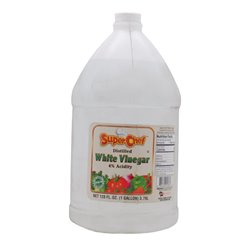 28022 - Super Chef White Vinegar 128 Fl. Oz. - ( Case of 4 ) - BOX: 4 Units