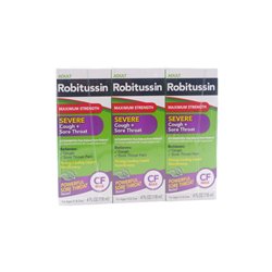28034 - Robitussin Adult Severe Cough + Sore Thorat - 4 fl. oz. - BOX: 24 Units