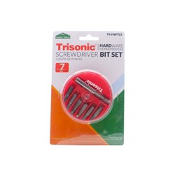 28792 - Trisonic Screwdriver Bit Set - 7 Bits (TS-HW703) - BOX: 24