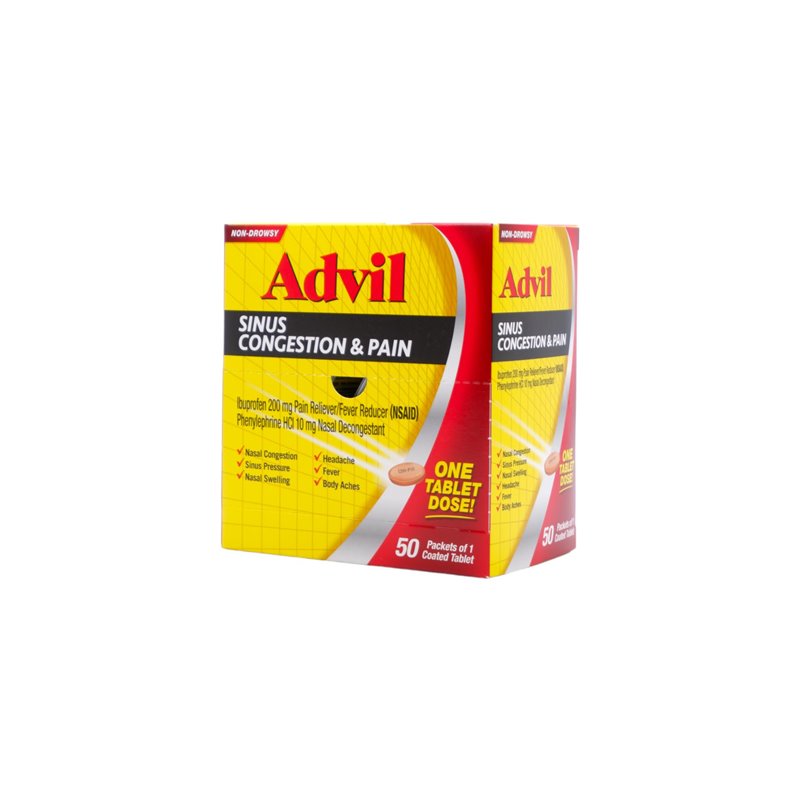 30216 - Advil Sinus Congestion & Pain (Non Drowsy) - 50ct - BOX: 24 Box