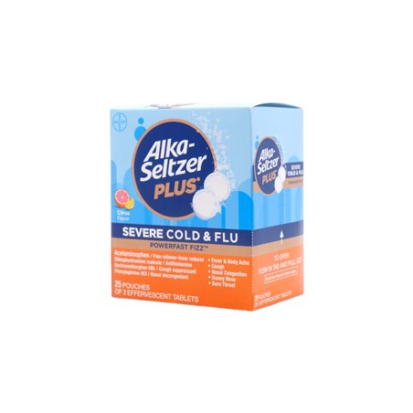 30277 - Alka-Seltzer Plus. Severe Cold & Flu. Citrus Flavor - 25/2 - BOX: 20
