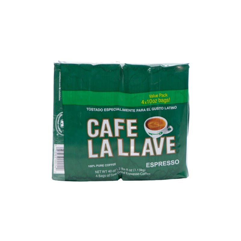30124 - Cafe Espresso Ground  La Llave - 10oz ( Pack of 4 ) - BOX: 10/4pk