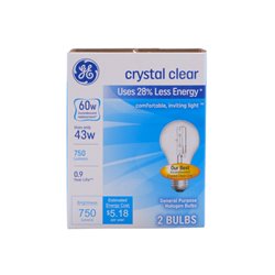 30466 - GE Light Bulbs, Crystal Clear, 60 Watts - 6ct/2Bulbs. 78796 - BOX: 12