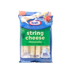 30491 - Kraft String Cheese Mozzarela -12oz (Pack Of 12) - BOX: 12